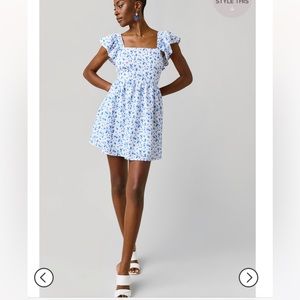 Francesca’s open back floral dress